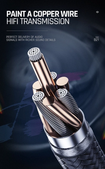 JELLICO kabel B21 JACK 3.5MM - JACK 3.5MM 1.2M Czarny