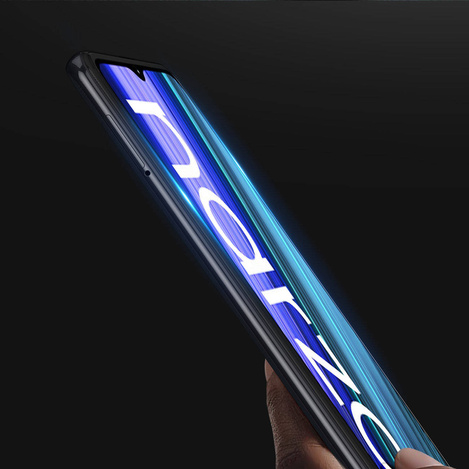 Dux Ducis 9D Tempered Glass 9H Full Screen Tempered Glass mit Realme Narzo 50A Rahmen schwarz (case friendly)