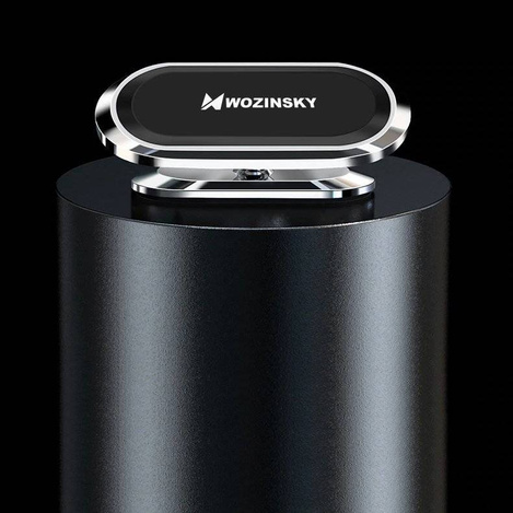 Wozinsky samoprzylepny magnetyczny uchwyt samochodowy 360 na deskę rozdzielczą srebrny (WMH-06)