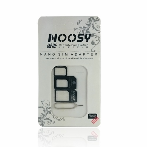 Zestaw Adapterów Nano Sim/Micro,Micro Sim i Nano/Sim (NOOSY 3w1) czarny