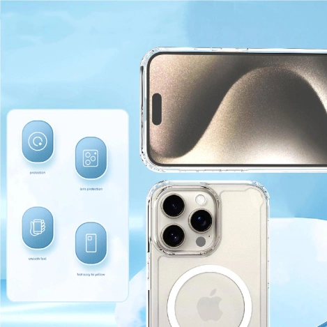 Clear Corner Case MagSafe für iPhone 16 Pro Max – transparent