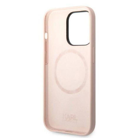 Karl Lagerfeld Liquid Silicone Karl & Choupette MagSafe - Etui iPhone 14 Pro (różowy)