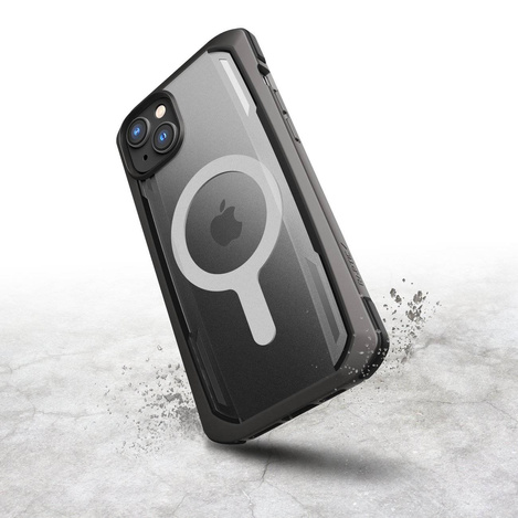 Raptic X-Doria Secure Case für iPhone 14 Plus mit gepanzerter MagSafe-Hülle schwarz