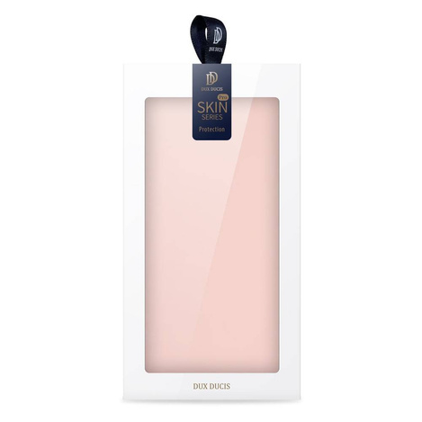 Etui IPHONE 13 PRO MAX z klapką Dux Ducis skórzane Skin Leather jasny róż