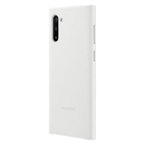 Samsung Leather Cover skórzane etui pokrowiec ze skóry naturalnej Samsung Galaxy Note 10 biały (EF-VN970LWEGWW)