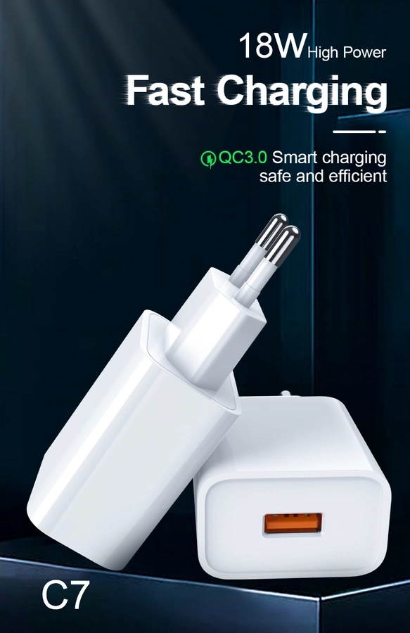 JELLICO Netz-Ladegerät C7 22.5W 1xUSB QC3.0 + Kabel USB-C weiss