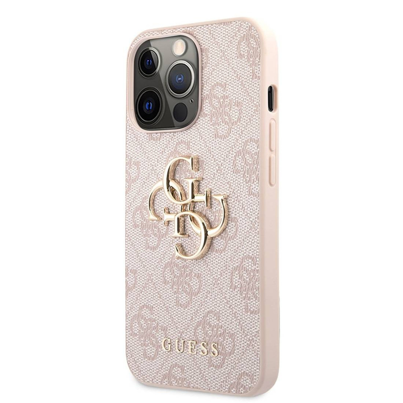 Guess nakładka do iPhone 13 Pro / 13 6,1&quot; GUHCP13L4GMGPI różowy hard case 4G Big Metal Logo