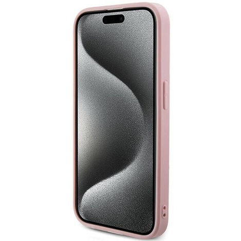 Oryginalne Etui GUESS hardcase Saffiano Iridescent Script GUHCP14LPSAIRSP do Iphone 14 Pro różowy