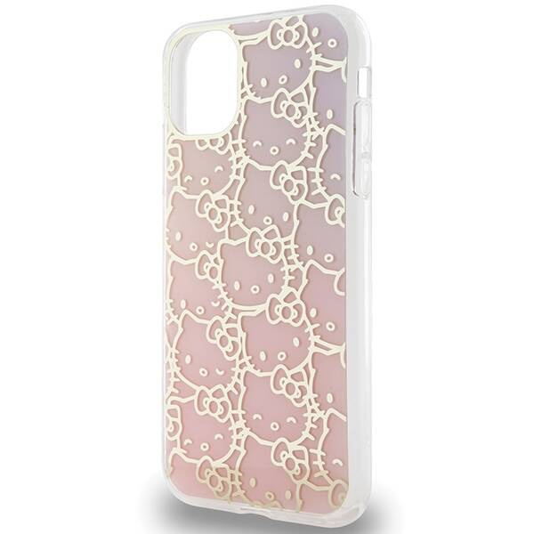 Hello Kitty IML Gradient Electrop Crowded Kitty Head Case for iPhone 11 / Xr - Pink