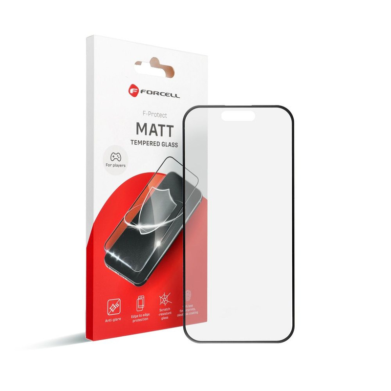 Szkło Hartowane Forcell Matt Glass - do Iphone 12 / 12 Pro czarny