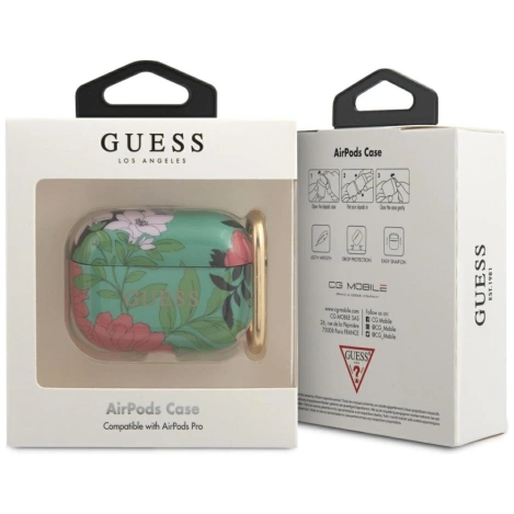 Guess GUACAPTPUBKFL01 AirPods Pro cover zielony/green N.1 Flower Collection