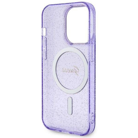 Guess GUHMP14LHCMCGU iPhone 14 Pro 6.1" lila/lila Hardcase Glitter Gold MagSafe