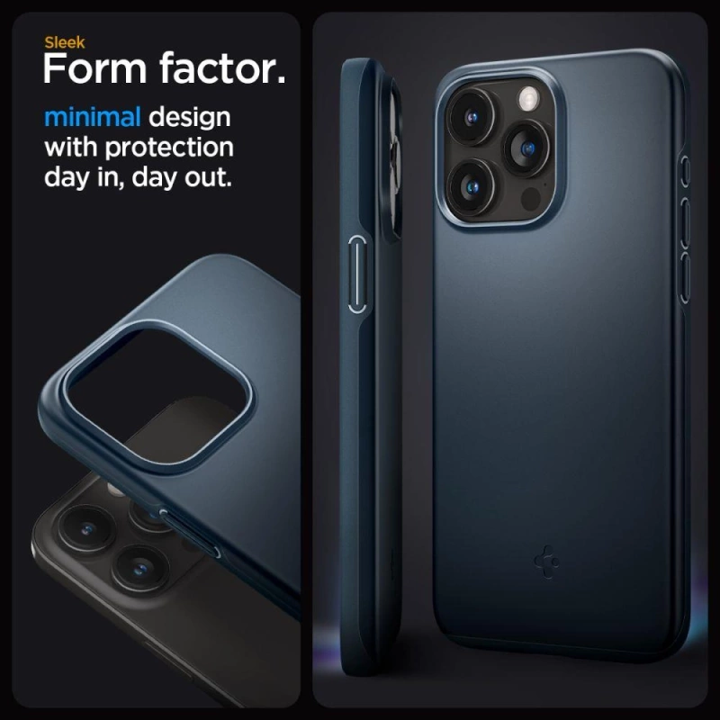 Spigen Thin Fit, Metallschiefer – iPhone 15 Pro