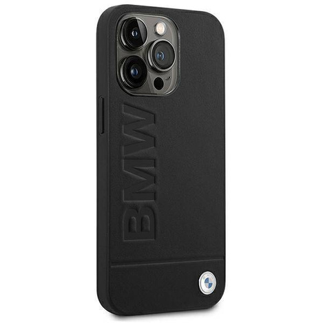 BMW Leather Hot Stamp – Etui iPhone 14 Pro Max (Czarny)