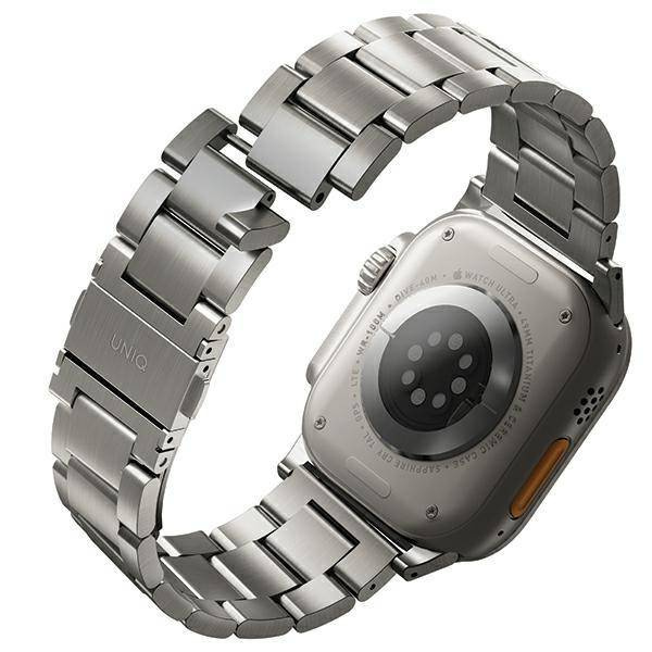 Pasek do APPLE WATCH 4 / 5 / 6 / 7 / 8 / SE / ULTRA (42 / 44 / 45 / 49 MM) UNIQ Osta Stainless Steel srebrne