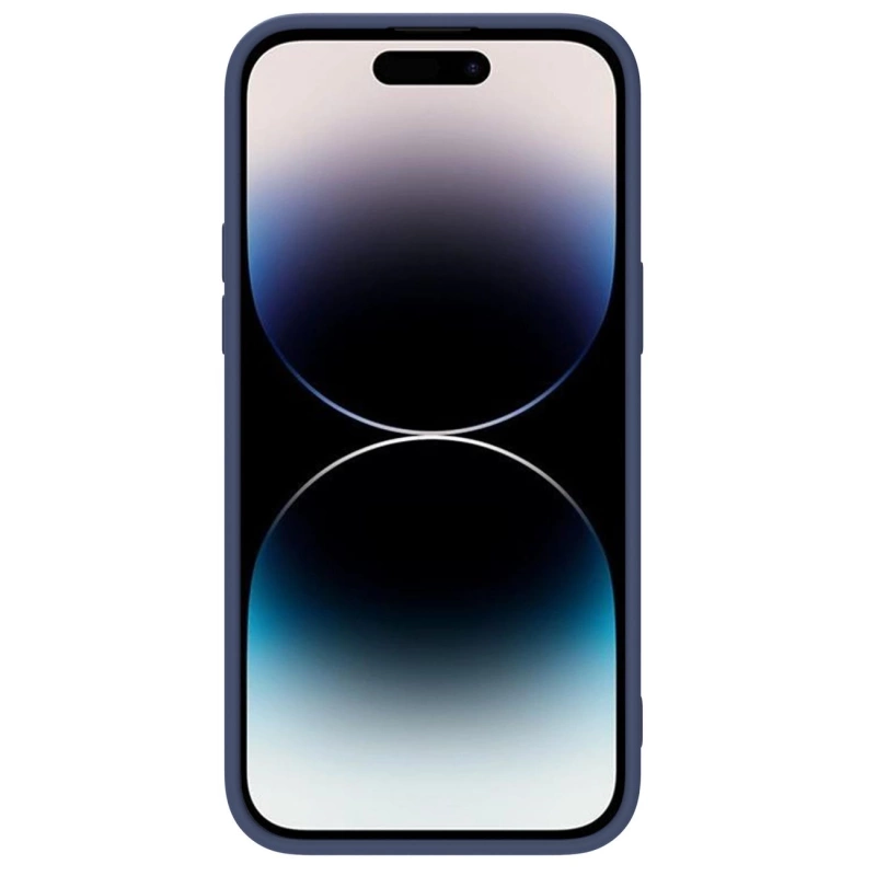 Nillkin CamShield Magnetic Silicone Case etui iPhone 14 Pro Max magnetyczny MagSafe pokrowiec z osłoną na aparat niebieski