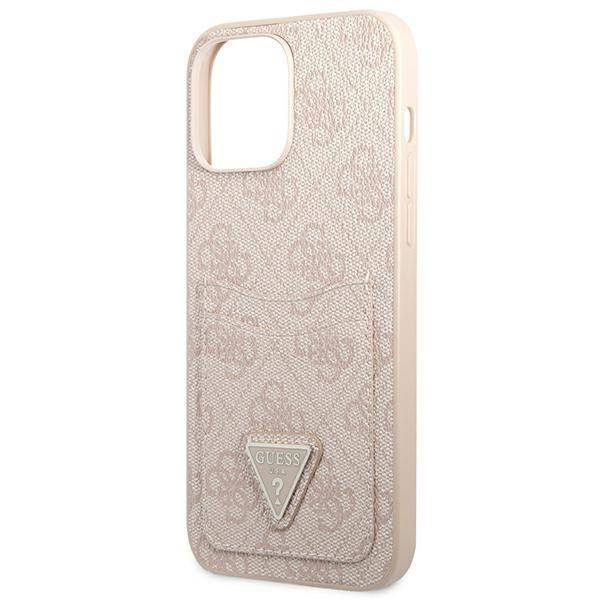 Case IPHONE 13 PRO Guess Hardcase 4G Triangle Logo Cardslot (GUHCP13LP4TPP) pink