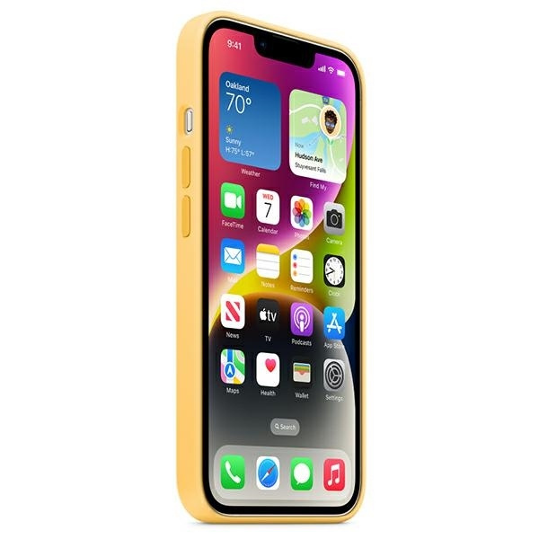 Apple Silicone Case - Silikonowe etui z MagSafe do iPhone 14 Plus (bladożółty)