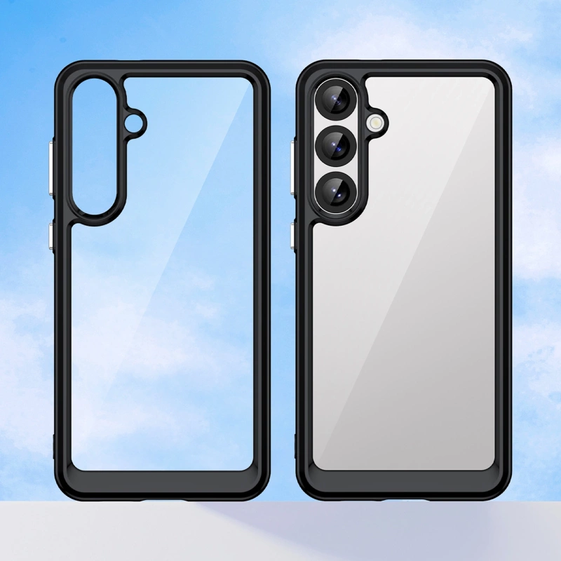 Etui silikonowe Outer Space Case z żelową ramką do Samsung Galaxy S25+ - czarne