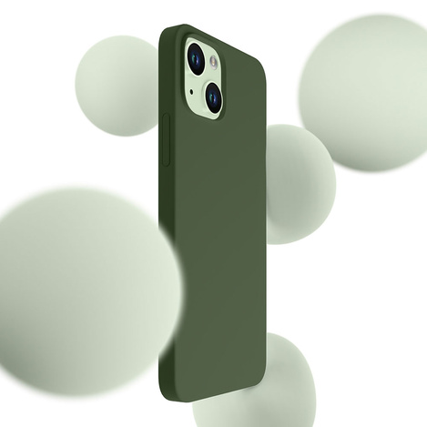 Apple iPhone 15 - 3mk Hardy Silicone MagCase Alpine Green