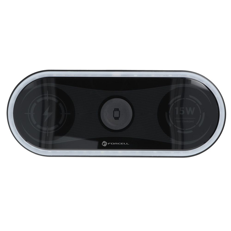 FORCELL Szybka Ładowarka Indukcyjna F-ENERGY Ellipse 3w1 Quick Charge 15W