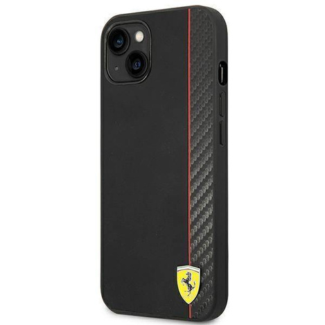 Original Handyhülle IPHONE 14 PLUS Ferrari Hardcase Carbon (FEHCP14MAXBK) schwarz