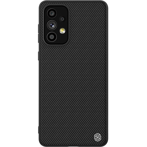 Nillkin Textured Case wytrzymałe wzmocnione etui z żelową ramką i nylonem na tyle Samsung Galaxy A73 czarny