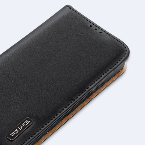 Dux Ducis Hivo skórzane etui z klapką pokrowiec ze skóry naturalnej portfel na karty i dokumenty Samsung Galaxy S22+ (S22 Plus) czerwony