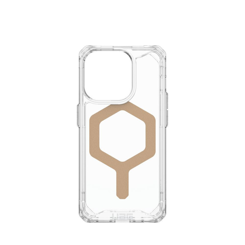 UAG Plyo Magsafe - Schutzhülle für iPhone 15 Pro kompatibel mit MagSafe (Eisgold)