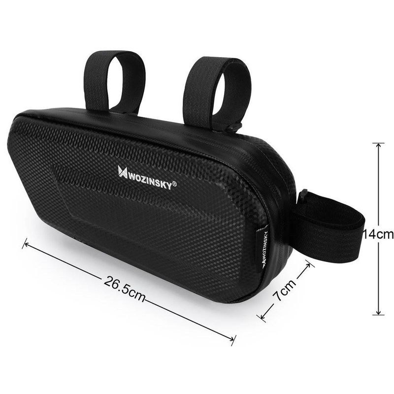 Wozinsky torba rowerowa na ramę roweru 1,5 L czarny (WBB10BK)