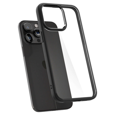 Spigen Crystal Hybrid, matte black - iPhone 15 Pro