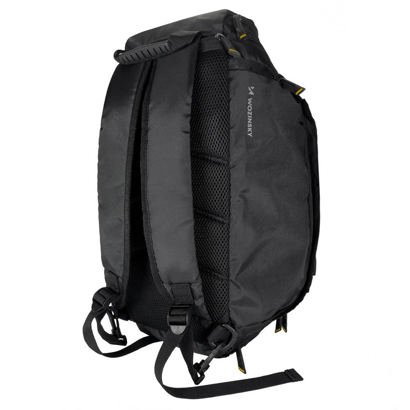 Wozinsky sports bag backpack hand luggage bag 40x20x25 cm for plane black (WSB-B01)