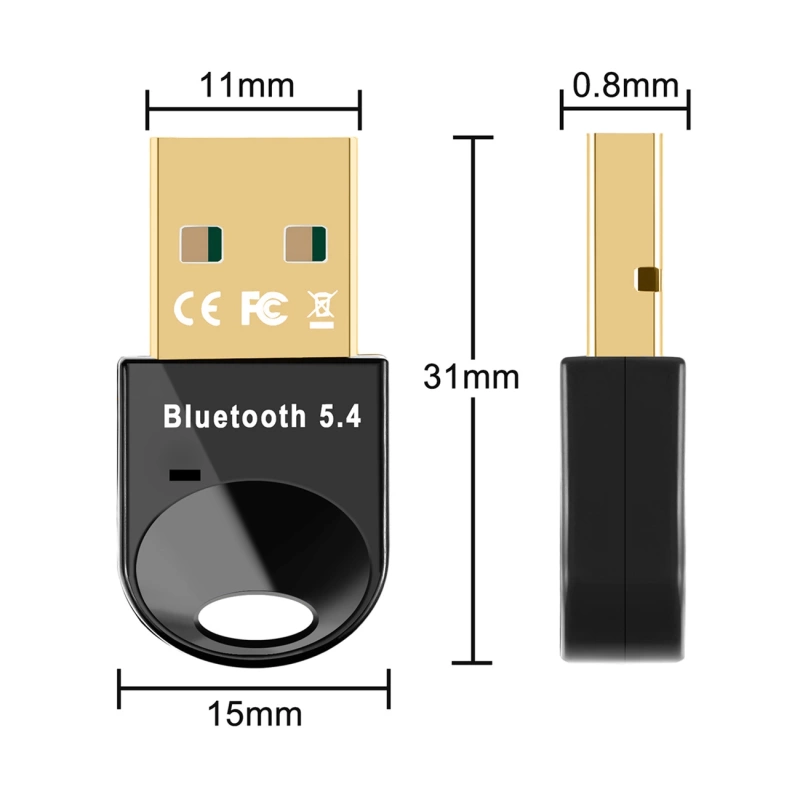 Mini Bluetooth 5.4 Adapter Wozinsky WUSB54YS USB-A Empfänger Sender für Computer – Schwarz