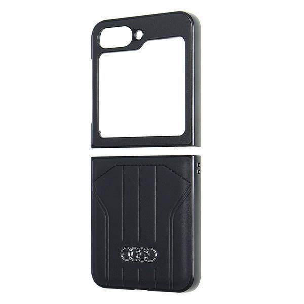 Original Handyhülle SAMSUNG GALAXY Z FLIP 6 Audi Synthetic Leather (AU-TPUPCFlip6-Q5/D1-BK) schwarz