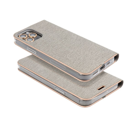 Kabura LUNA Book Gold do IPHONE 16 srebrny