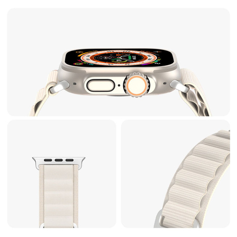 Sport-Schnallenarmband für Apple Watch 8/7/6/SE/5/4/3/2/1 (41, 40, 38 mm), Dux Ducis Armband GS-Version – Weiß