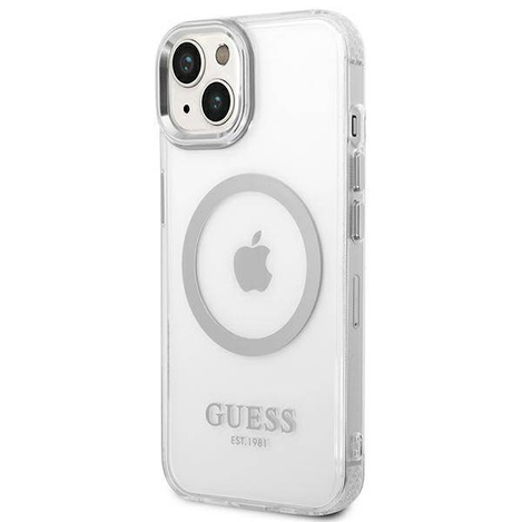 Guess Metal Outline MagSafe - Etui iPhone 14 Plus (przezroczysty)