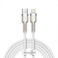 Baseus Cafule Metal Data kabel USB Typ C - Lightning 20 W Power Delivery 2 m biały (CATLJK-B02)