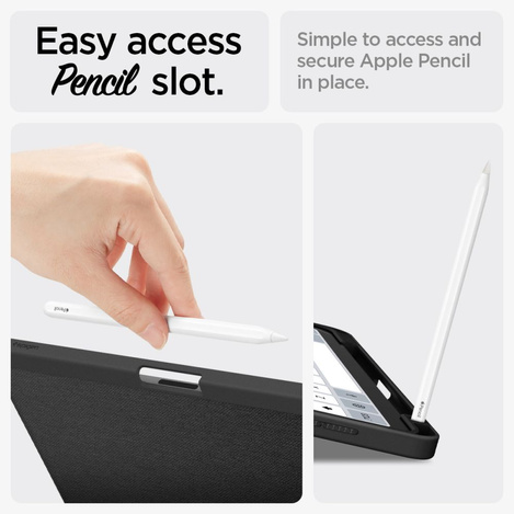 Spigen Urban Fit Hülle für iPad Air 10,9&#39;&#39; 4/5 2020-2022 / 11,6&#39;&#39; 2024 – Schwarz