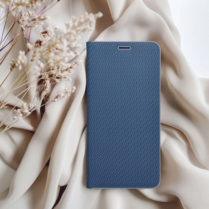 Kabura LUNA Book Carbon do SAMSUNG Xcover 4 niebieski