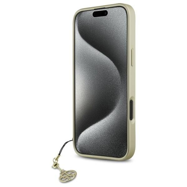 Original Case IPHONE 16 PLUS Guess Hardcase 4G Charms Collection (GUHCP16MGF4GBR) brown