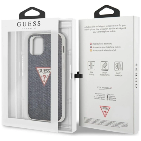 Guess GUHCP12LPCUJULDB iPhone 12 6,7" Pro Max granatowy/dark blue hardcase Jeans Collection