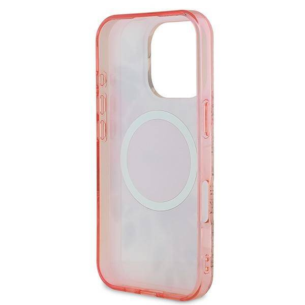 Guess IML Flower & Tonal Circle MagSafe - Etui iPhone 16 Pro Max (różowy)