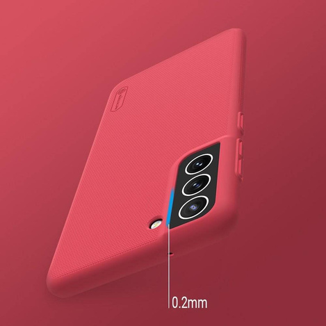 Nillkin Super Frosted Shield wzmocnione etui pokrowiec + podstawka Samsung Galaxy S21 FE czarny