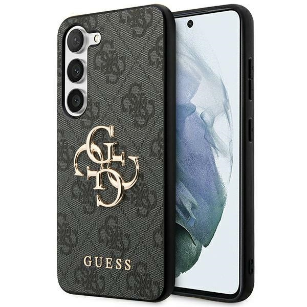 Oryginalne Etui GUESS Hardcase GUHCS24S4GMGGR do Samsung S24 (Leather 4G Metal Logo / czarny)