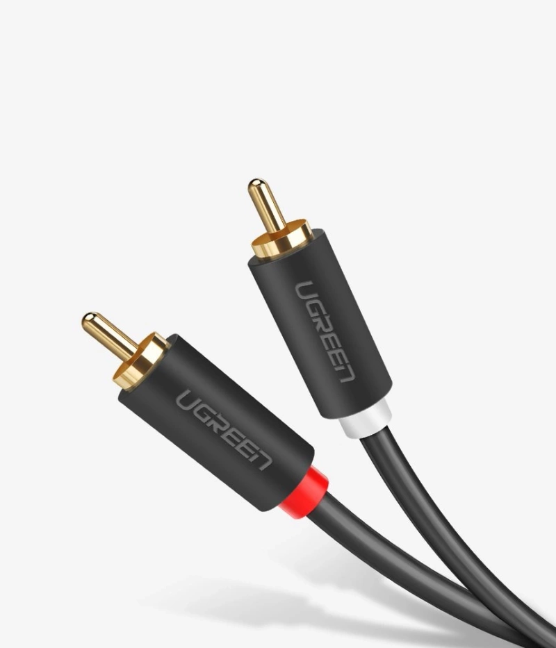 Ugreen kabel przewód stereo audio wideo 2 RCA 2x Cinch 5m szary (10520)