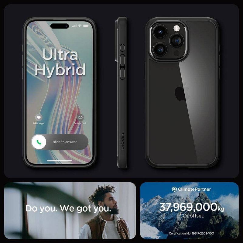 Spigen Ultra Hybrid iPhone 16 Pro Max matte black/czarny ACS07996