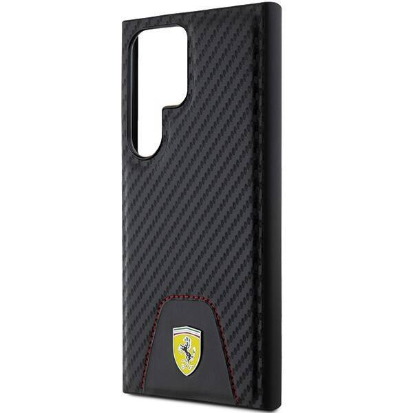 Oryginalne Etui FERRARI hardcase Carbon Stitched Bottom FEHCS24LN3PUK do Samsung Galaxy  S24 Ultra Czarny