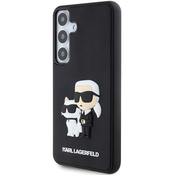 Oryginalne Etui KARL LAGERFELD hardcase 3D Rubber Karl&Choupette KLHCS24M3DRKCNK do Samsung Galaxy S24 Plus czarny