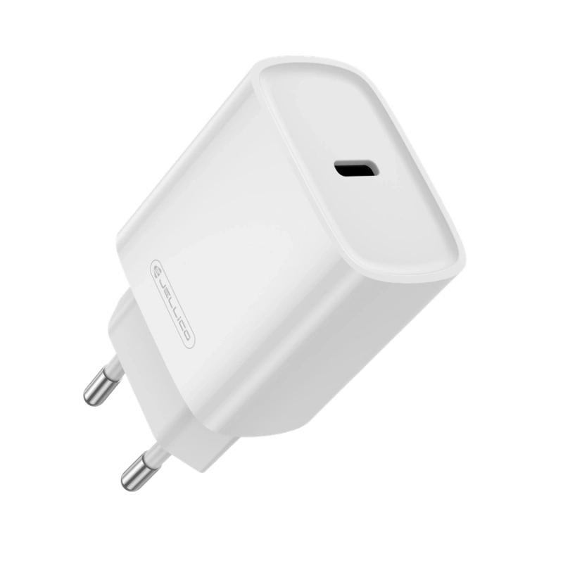 JELLICO ładowarka sieciowa EU53 PD 30W 1xUSB-C + kabel USB-C - Lightning Biały